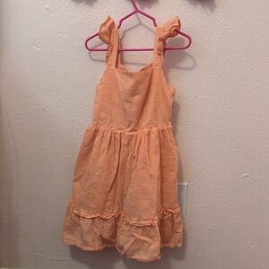 Peach dress girls size 6X in excellent condition